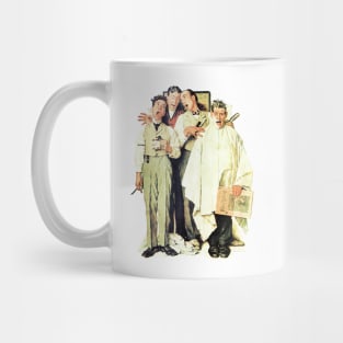 Norman Rockwell Barbershop Quartet 1936 Portrait Mug